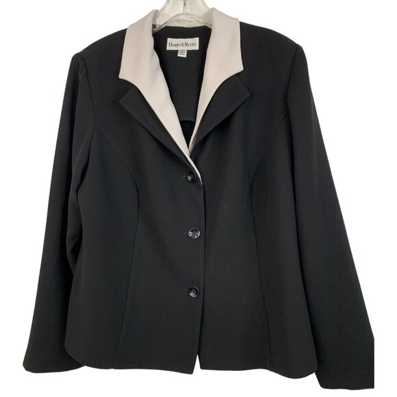 Danny & Nicole Womens Black Suit Seperate Jacket Size 18W Plus EUC 8835 - Picture 2 of 8